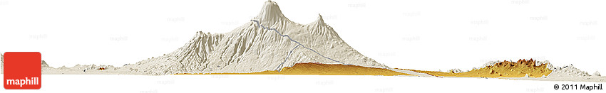 Physical Horizon Map of LOITOKITOK, shaded relief outside