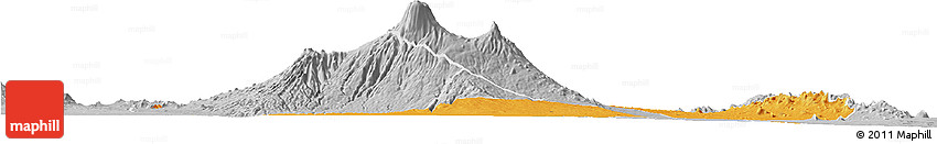 Political Horizon Map of LOITOKITOK, lighten, desaturated