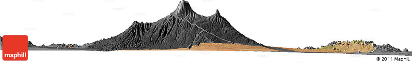 Satellite Horizon Map of LOITOKITOK, darken, desaturated