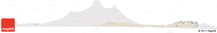 Shaded Relief Horizon Map of LOITOKITOK, cropped outside