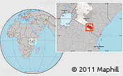 Gray Location Map of LOITOKITOK, highlighted grandparent region