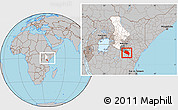 Gray Location Map of LOITOKITOK, highlighted parent region, highlighted grandparent region, within the entire country