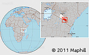 Gray Location Map of LOITOKITOK, highlighted parent region