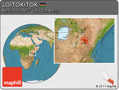 Satellite Location Map of LOITOKITOK