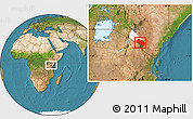 Satellite Location Map of LOITOKITOK, highlighted parent region