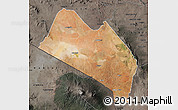 Satellite Map of LOITOKITOK, darken, semi-desaturated