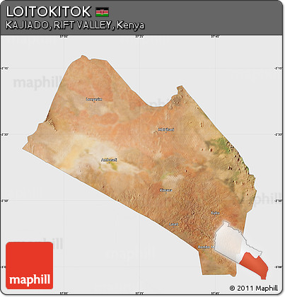 Satellite Map of LOITOKITOK, single color outside