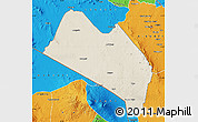 Shaded Relief Map of LOITOKITOK, political outside