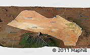 Satellite Panoramic Map of LOITOKITOK, darken