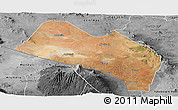 Satellite Panoramic Map of LOITOKITOK, desaturated