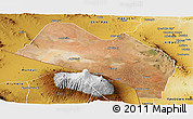 Satellite Panoramic Map of LOITOKITOK, physical outside