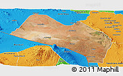 Satellite Panoramic Map of LOITOKITOK, political outside