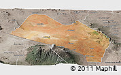 Satellite Panoramic Map of LOITOKITOK, semi-desaturated