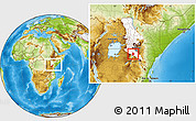 Physical Location Map of MAGADI, highlighted grandparent region, within the entire country