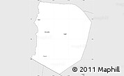 Silver Style Simple Map of MAGADI