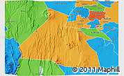 Political 3D Map of NGONG