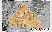 Satellite 3D Map of NGONG, desaturated