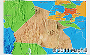 Satellite 3D Map of NGONG, political outside
