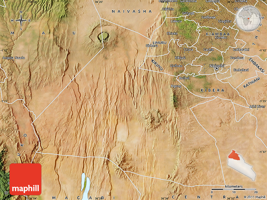 Ngong Hills Kenya Map Satellite Map Of Ngong