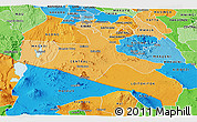 Political Shades Panoramic Map of KAJIADO