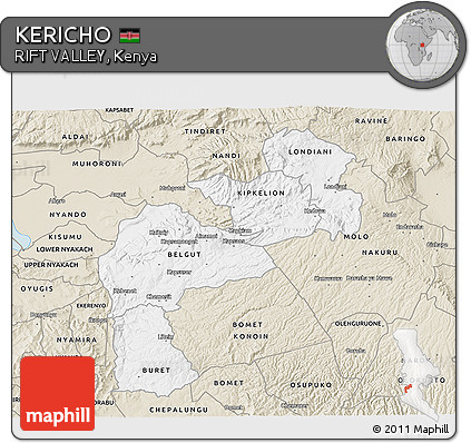 Classic Style 3D Map of KERICHO