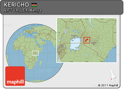Savanna Style Location Map of KERICHO