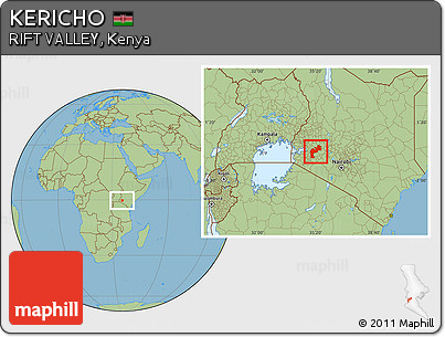 Savanna Style Location Map of KERICHO