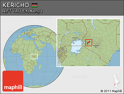 Savanna Style Location Map of KERICHO