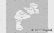 Gray Map of KERICHO, single color outside