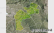 Satellite Map of KERICHO, semi-desaturated