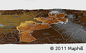 Physical Panoramic Map of KERICHO, darken