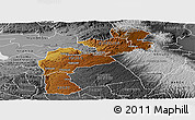 Physical Panoramic Map of KERICHO, desaturated