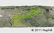 Satellite Panoramic Map of KERICHO, semi-desaturated