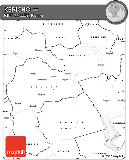 Blank Simple Map of KERICHO