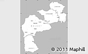 Gray Simple Map of KERICHO, single color outside