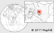Blank Location Map of LAIKIPIA