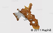 Physical 3D Map of NAKURU, cropped outside