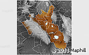 Physical 3D Map of NAKURU, desaturated