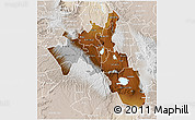 Physical 3D Map of NAKURU, lighten