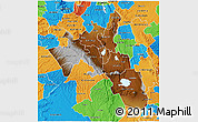 Physical 3D Map of NAKURU, political outside