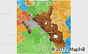 Physical 3D Map of NAKURU, political shades outside