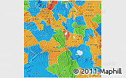 Political 3D Map of NAKURU
