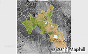 Satellite 3D Map of NAKURU, desaturated