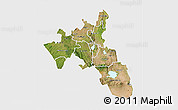 Satellite 3D Map of NAKURU, single color outside
