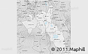 Silver Style 3D Map of NAKURU