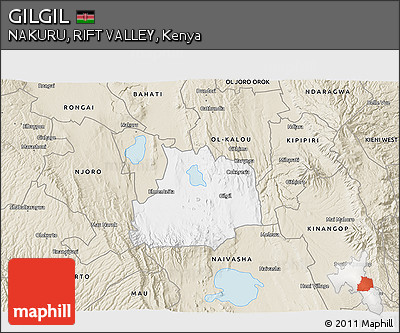 Classic Style 3D Map of GILGIL