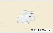 Classic Style 3D Map of GILGIL, single color outside