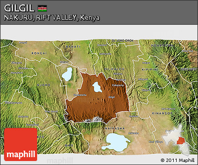 Physical 3D Map of GILGIL, satellite outside