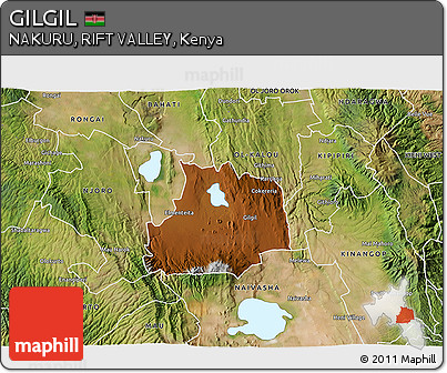 Physical 3D Map of GILGIL, satellite outside