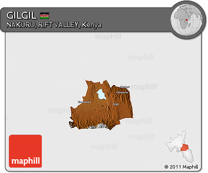 Physical 3D Map of GILGIL, single color outside